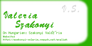 valeria szakonyi business card